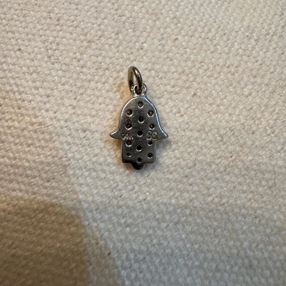 Sydney Evan 14k White Gold & Diamond Hamsa Small Charm - Picture 8 of 12